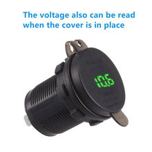 USB Charger Socket Power Outlet 2.1A & 2.1A with 12-24V Voltmeter